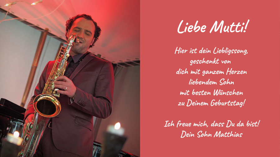 e-Musikkarte als Geschenk zum Geburtstag